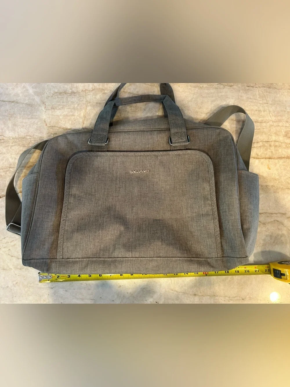BAGSMART Gray Travel Duffel Weekender Carry-On Laptop Overnight Bag Like New